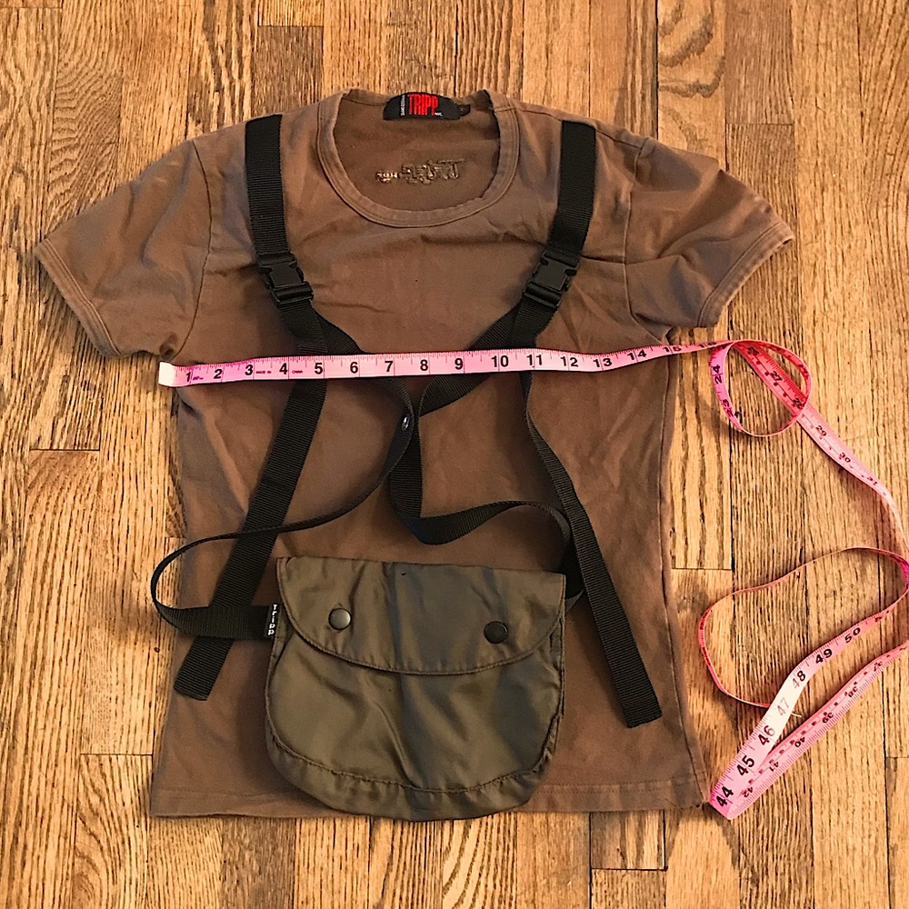 Unique vintage TRIPP military shirt with pouch